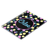 Aangepast Confetti verf plastic multikleuren Notitieboek (Linkerzijde)