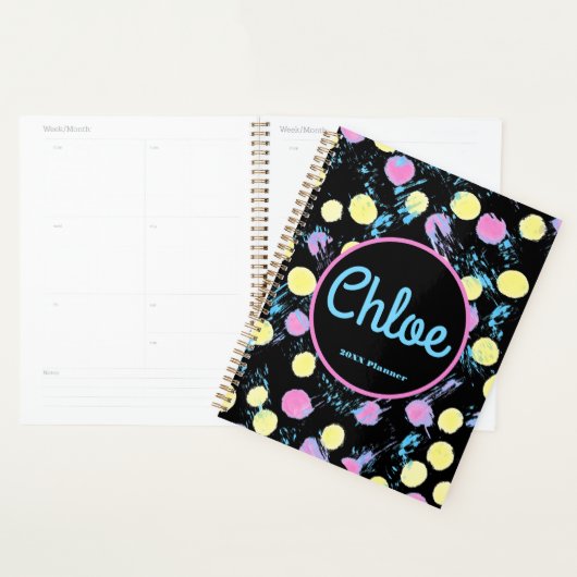 Aangepast Confetti verf plastic multikleuren Planner (Display)