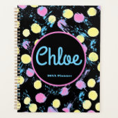 Aangepast Confetti verf plastic multikleuren Planner (Voorkant)
