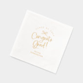 Aangepast Congrats Grad Script Afstuderen Goud Folie Servetten (Links)