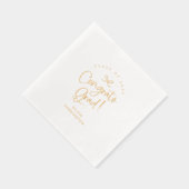 Aangepast Congrats Grad Script Afstuderen Goud Folie Servetten (Rechts)