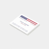 Aangepast contact met Amerikaanse vlag Post-it® Notes (Schuin)