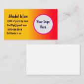 Aangepast Contactkaartje (Voorkant / Achterkant)