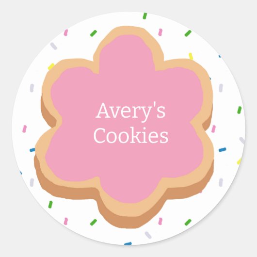 Aangepast Cookie Strooier Bedrijf Ronde Sticker (Voorkant)
