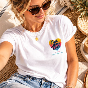 Aangepast "Cool Moms Club" Hart T-shirt