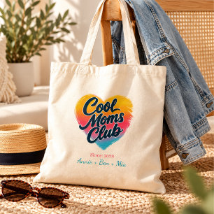 Aangepast "Cool Moms Club" Hart Tote Bag