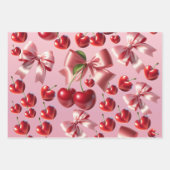 Aangepast Coquette Hart Boog Patroon Inpakpapier Vel (Voorkant 2)