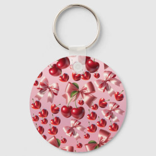 Aangepast Coquette Hart Strik Patroon Sleutelhanger