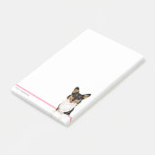 Aangepast Corgi-Blocnote Briefpapier met naamroze Post-it® Notes (Schuin)