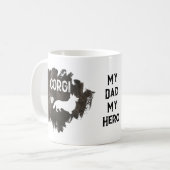 Aangepast Corgi Dad Vaderdag Hondenliefhebber Koffiemok (Voorkant links)