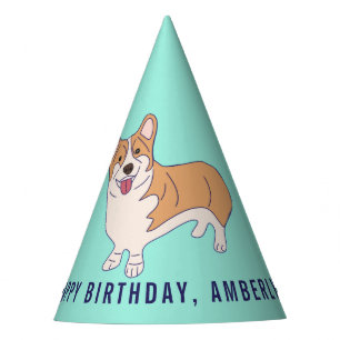 Aangepast Corgi Dog-papier Feesthoedjes