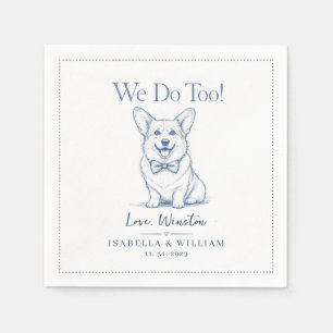Aangepast Corgi Huwelijk Hond Liefhebber Huisdier Servet