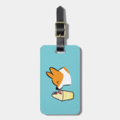 Aangepast Corgi Pineapple Dole Bagagelabel (Voorkant verticaal)