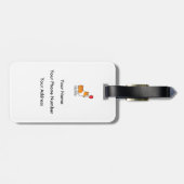 Aangepast Corgi Pineapple Dole Bagagelabel (Achterkant horizontaal)