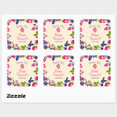Aangepast Cream・Berry behoudt DIY Canning Vierkante Sticker (Vel)