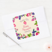 Aangepast Cream・Berry behoudt DIY Canning Vierkante Sticker (Envelop)