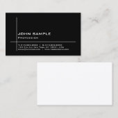 Aangepast creatief minimalistisch zwart-wit visitekaartje (Voorkant / Achterkant)