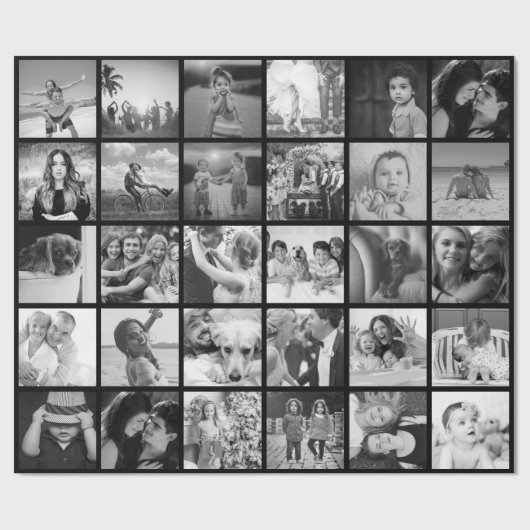 Aangepast Creëer-Uw-Eigen 30 Foto-Collage Cadeaus Cadeaupapier (Vlak)