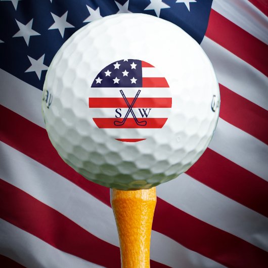 Aangepast Creëer Uw eigen Amerikaanse VLAG Monogra Golfballen