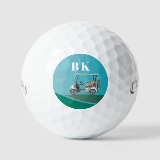 Aangepast Creëer Uw eigen Golf Cart Monogrammen Golfballen (Voorkant)
