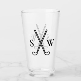 Aangepast Creëer Uw eigen Golfthema Monogrammen Glas