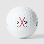 Aangepast Creëer Uw eigen Golfthema Monogrammen Golfballen (Voorkant)