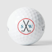 Aangepast Creëer Uw eigen Golfthema Monogrammen Golfballen (Voorkant)