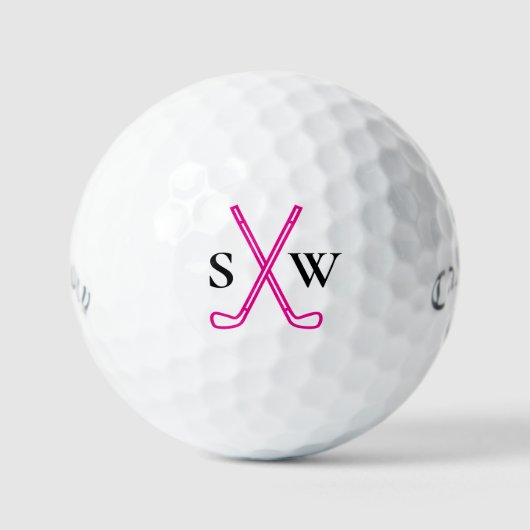 Aangepast Creëer Uw eigen Golfthema Monogrammen Golfballen (Voorkant)