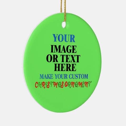 Aangepast Creëer Uw eigen kerstversieringen Keramisch Ornament (Rechts)