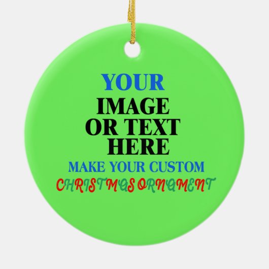 Aangepast Creëer Uw eigen kerstversieringen Keramisch Ornament (Achterkant)