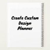 Aangepast Creëer zacht Hoesje, zwarte spiraalplaat Planner (Achterkant)