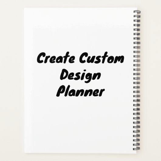 Aangepast Creëer zacht Hoesje, zwarte spiraalplaat Planner (Achterkant)