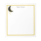 Aangepast Crescent Moon Floral Notitieblok (Voorkant)