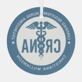 Aangepast CRNA-gecertificeerd geregistreerde verpl Glas Ornament (Achterkant)