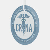 Aangepast CRNA-gecertificeerd geregistreerde verpl Glas Ornament (Voorkant links)