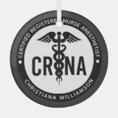 Aangepast CRNA-gecertificeerd geregistreerde verpl Glas Ornament (Voorkant)