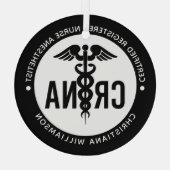 Aangepast CRNA-gecertificeerd geregistreerde verpl Glas Ornament (Achterkant)