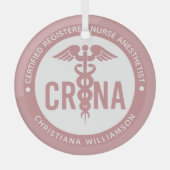 Aangepast CRNA-gecertificeerd geregistreerde verpl Glas Ornament (Voorkant)