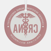 Aangepast CRNA-gecertificeerd geregistreerde verpl Glas Ornament (Achterkant)