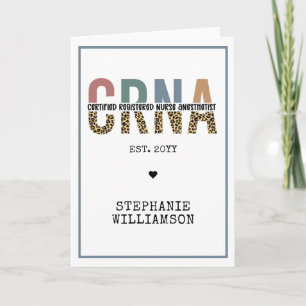 Aangepast CRNA-gecertificeerd geregistreerde verpl Kaart