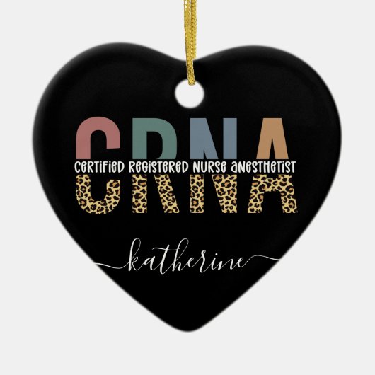 Aangepast CRNA-gecertificeerd geregistreerde verpl Keramisch Ornament (Voorkant)