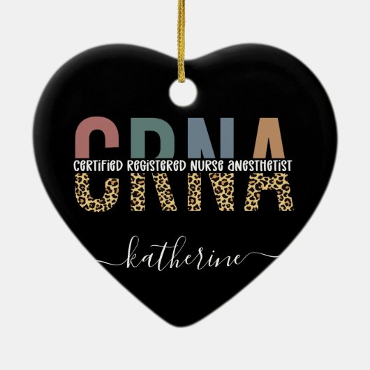 Aangepast CRNA-gecertificeerd geregistreerde verpl Keramisch Ornament (Achterkant)