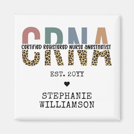 Aangepast CRNA-gecertificeerd geregistreerde verpl Magneet (Voorkant)