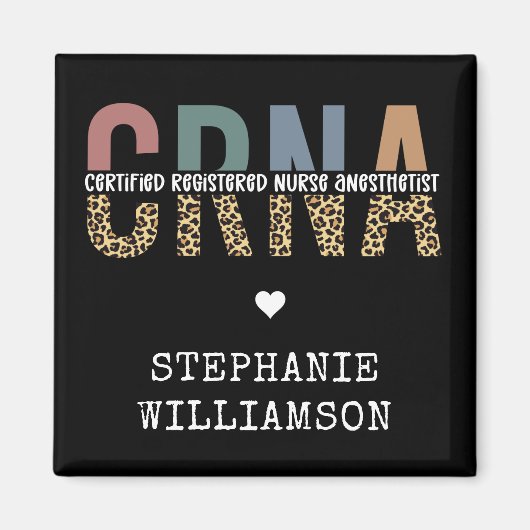 Aangepast CRNA-gecertificeerd geregistreerde verpl Magneet (Voorkant)