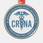 Aangepast CRNA-gecertificeerd geregistreerde verpl Metalen Ornament (Voorkant)
