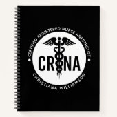 Aangepast CRNA-gecertificeerd geregistreerde verpl Notitieboek (Voorkant)