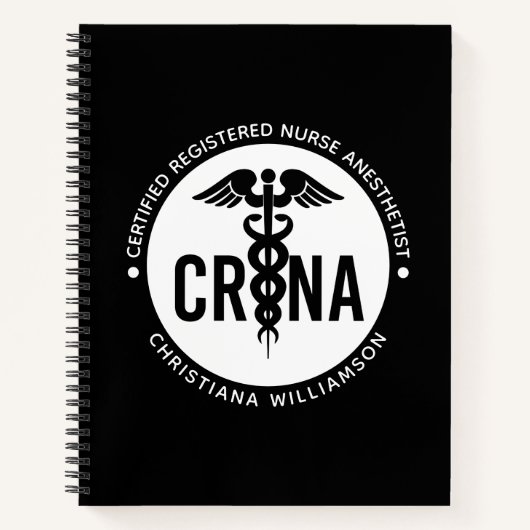 Aangepast CRNA-gecertificeerd geregistreerde verpl Notitieboek (Voorkant)