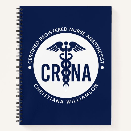 Aangepast CRNA-gecertificeerd geregistreerde verpl Notitieboek (Voorkant)