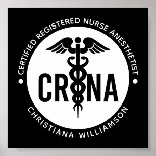 Aangepast CRNA-gecertificeerd geregistreerde verpl Poster