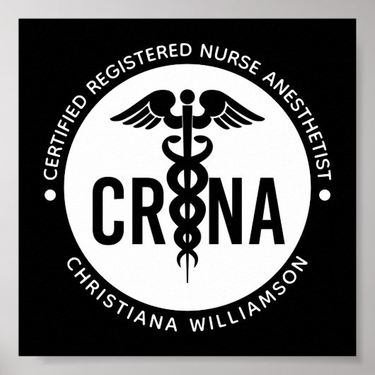 Aangepast CRNA-gecertificeerd geregistreerde verpl Poster (Voorkant)